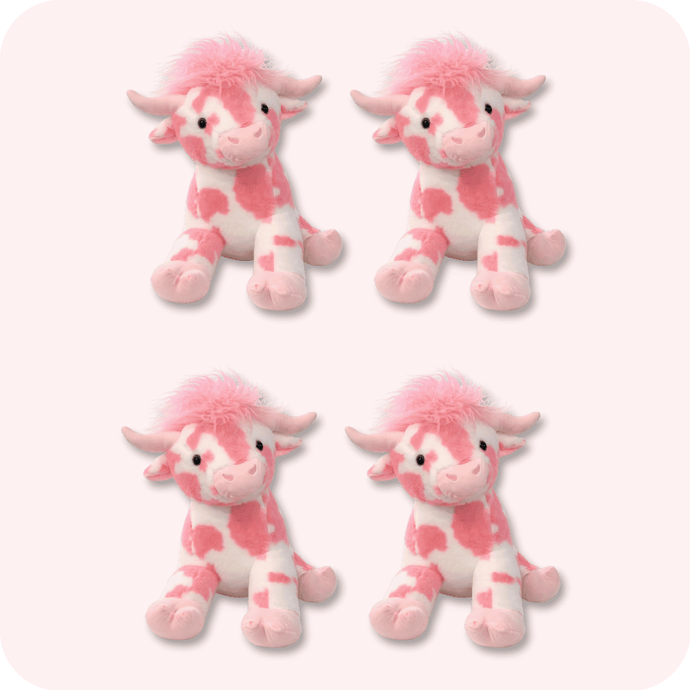 Pink Cow Plush 4PCS Pink Cow Plush 4PCS